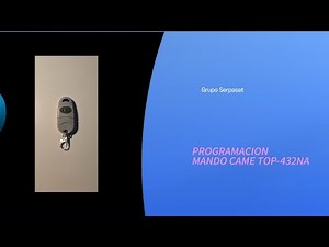 Programación mando CAME TOP-432NA