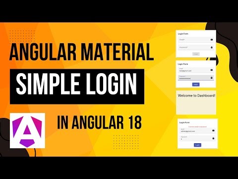 How To Create a Simple login Form using Angular Material ? | Anuglar 18