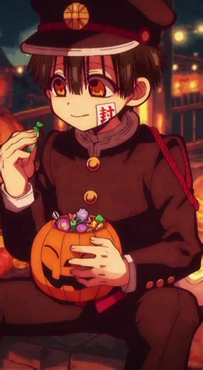 asmr hanako eating Halloween candy #tbhk #halloween #anime #aiforfun #trending