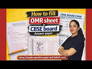 How to fill OMR sheet in CBSE board Answer paper- Using Sample question paper and Admit card
