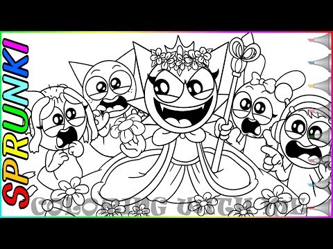 Wenda Becomes Queen 👑 | Sprunki Hypnosis | Coloring Pages | Incredibox