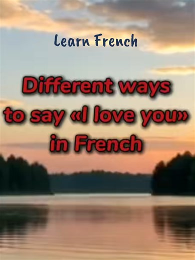 "I love you" in French. Learn common French expressions. #learnfrench ...