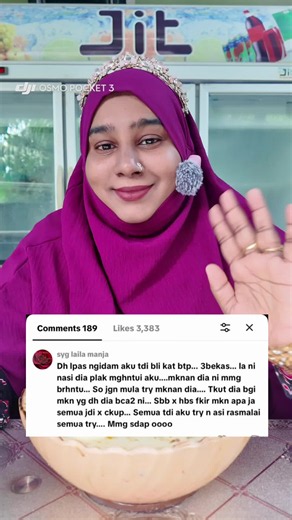 ‼️WARGA JERANTUT PAHANG ‼️ ⛔️ 18/6/2026 ( Dataran JERANTUT Pahang ) ⛔️ 19/6/2026 ( Dataran JERANTUT Pahang ) ⛔️ 20/6/2026 ( Dataran JERANTUT Pahang ) ⛔️ 21/6/2026 ( Dataran JERANTUT Pahang ) 4 Hari Kami Berkampung di DATARAN JERANTUT PAHANG 🌷 Sempena BIG FOOD FESTIVAL 🌷 ✅ Dari 12 Atau 1 Tenghri Hingga Habis Harga Luar Kawasan : ⛔️ PANIPURI RM20/12pcs ⛔️ RASMALAI RM20/6pcs ⛔️ NASI ARAB ORIGINAL MESIR AYAM RM15 ⛔️ NASI ARAB ORIGINAL MESIR KMBING RM25 ⛔️⛔️⛔️⛔️⛔️⛔️⛔️⛔️⛔️⛔️⛔️⛔️⛔️ 🥰 Info Booth Pani