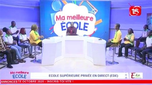 Ma meilleure école ? C’est l’École Supérieure Privée en Direct (EDE) ! 🎓 🎥 Revivez l’émission spéciale diffusée sur BF1 TV, où nous avons présenté l’expérience unique de EDE : ✅ Des formations 100% en ligne, accessibles partout, ✅ Des diplômes officiellement reconnus par l’État burkinabè, ✅ Des accréditations du CAMES pour une reconnaissance africaine, ✅ Des diplômes européens FEDE pour ouvrir vos opportunités à l’international. 🌍 Depuis 2012, EDE forme les cadres de demain avec flexibilité,