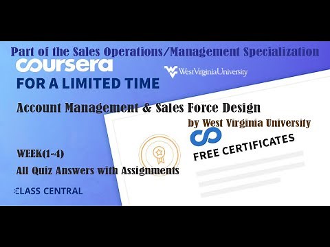 Account Management & Sales Force Design, week (1-4) All Quiz Answers with Assignments.