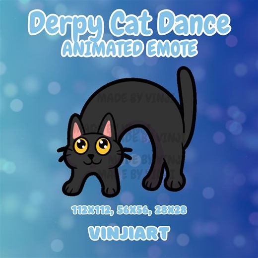 Derpy Cat Dance ANIMATED EMOTE: Digital Download Gif Twitch Youtube Kick Discord - Etsy
