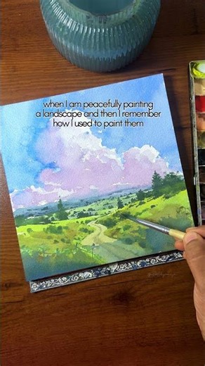 Don't tell me there’s still no difference! 🤪 #painting #art #watercolor #fyp