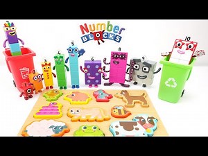 Numberblocks Sort and Recycle to Build an Educational Animal Puzzle for Toddlers