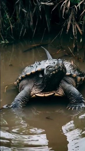 The Cute Turtle That Delivers a Bone-Crushing Bite | Alligator Snapping Turtle Facts #wildtv #facts