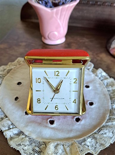 1970s Red Westclox Travel Alarm Clock, Folding Hardshell Case, Mid-century Decor - Etsy