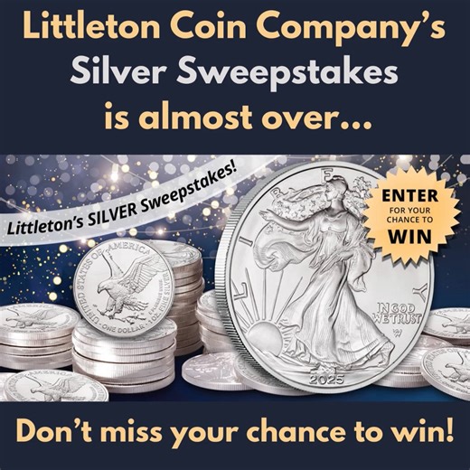 2.3K views | Don't miss your chance to win! Enter now at www.LittletonCoin.com! | Littleton Coin Company | Facebook