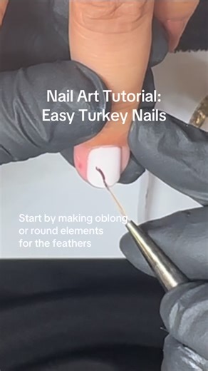 Easy #nailart #tutorial for your #thanksgiving nails! #howto #nailarttutorial by Ivy @ivyweedy | Frenchies Modern Nail Care