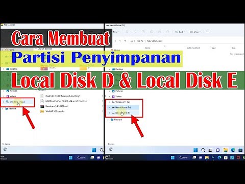 Cara Menambah Local Disk D dan E Untuk Penyimpanan Windows 10, 11