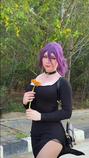 POV: We accidentally met with our eyes 💜 #cosplay #anime #chainsawman #rezecosplay