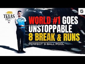 WORLD #1 GOES UNSTOPPABLE | 8 BREAK & RUNS | PERFECT POOL