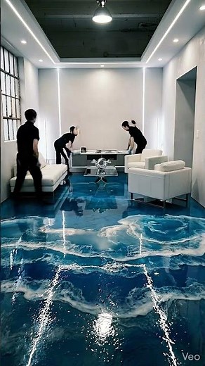 From Ruined Room to Ocean Resin Floor Masterpiece #epoxyresin #transformation #interior