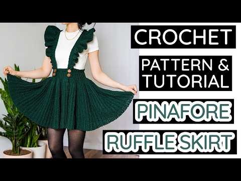 This Crochet Pinafore Skirt is ADORABLE! | Pattern & Tutorial #653
