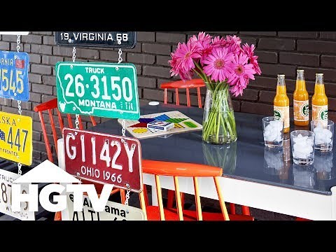 How to Make a License Plate Room Divider | HGTV
