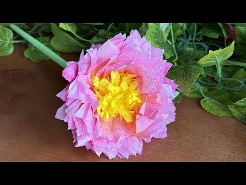 Beautiful Tissue Paper Flower | Easy DIY Paper Flower for Beginners | DIY Home Decor | diy crafts