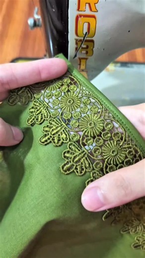 How to Sew Lace Neatly on Sleeves and Trouser Hems