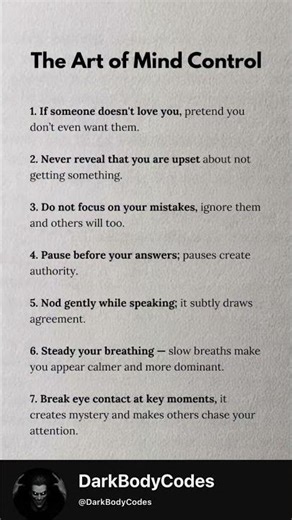 7 Mind Control Tricks 💀 Master People Silently ⚡🔥 #psychologyfacts #mindcontrol #viral