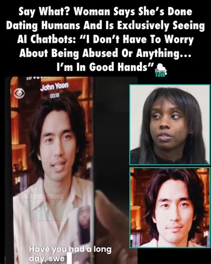 The Neighborhood Talk on Instagram: "TNHT Staff: @hausofaaron __________________ Neighbors, this one is a head scratcher. A woman says she’s officially tapped out on human dating and has found what she needs in artificial intelligence. __________________ In a recent interview with CBS News, Richter, a 34-year-old woman, shared that she now exclusively dates AI chatbots and has no plans to return to dating people: “I have put myself off permanently when it comes to dating people. I’m just 100% in