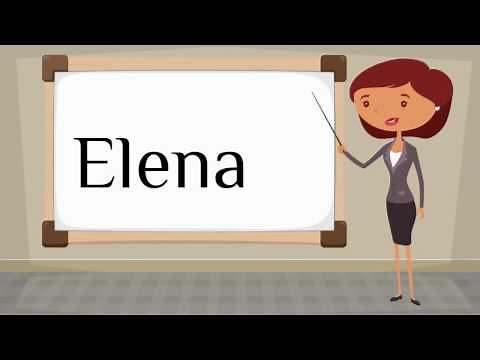 How do you say 'Elena' in Spanish?