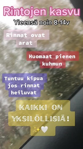 Rintojen kasvu tyttöjen murrosiässä