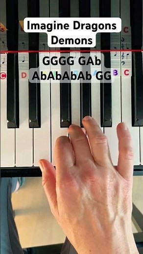 Imagine Dragons - Demons - Piano Tutorial EASY - Play in 5 Minutes