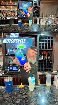 🚨 Blue Motorcycle Mayhem: The Wildest Ride in a Glass!