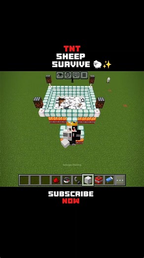 Minecraft Latest TNT Sheep Explosion Survive 🐑✨ #minecraft #minecraftshorts #explosion #sheep #short