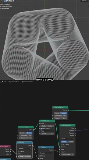 I Avoided the Math (Day 48 of Learning Geometry Nodes) #blender #geometrynodes