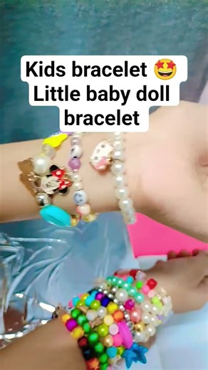 DIY Kids Bracelet Tutorial 🤩 | Easy Beaded Bracelet for Kids ❤️ #shorts #viral #kids