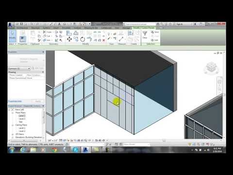Revit 08-26 Modifying Curtain System Panels