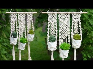 Triple Macramé Plant Hanger Tutorial | Hanging plant ideas