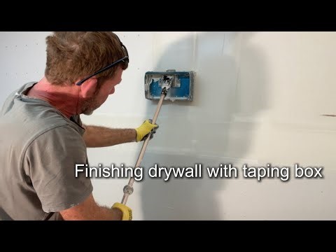 Finishing drywall with taping boxes