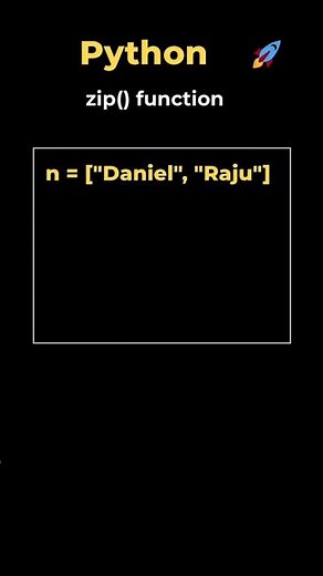 20. zip() function in Python #coding #datascience