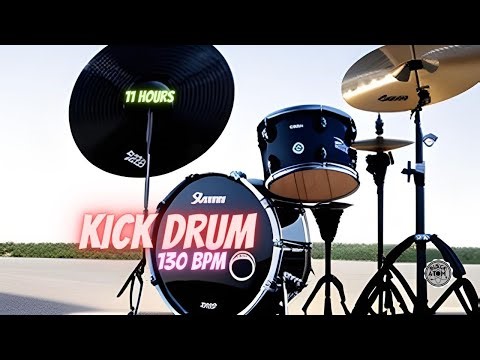 🥁 Kick Drum at 130 BPM - All Dark Screen - 11 Hours