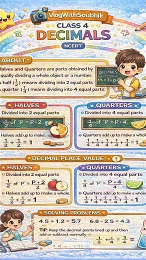 Class 4 Maths | Decimals | Decimal Place Value | NCERT#maths #education #decimals #class4math