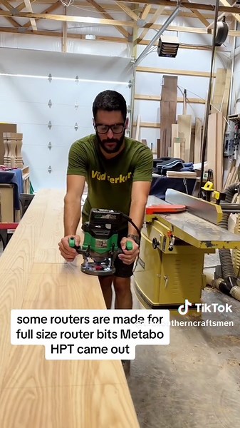 We've wanted a cordless full size plunge router in the shop for a long time so I'm pumped to have the M3612DA model from @MetaboHPT in our workflow. The corded to cordless feature is actually fantastic, the power is more than enough for almost all applications, and the price point is surprisingly great. Check out the full line of products and get your hands on one of these then thank me later. #MetaboHPTPartner