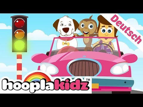 das Autolied und mehr Reime | The Car Song in German | Kinderleider | HooplaKidz Deutsch