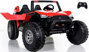 24v Challenger XL 2.0 4x4 Ride On Buggy w/ Leather Seat & Rubber Tires - Red