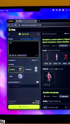 ⭐🏆This AI Creates 3D Models in Seconds 🤯 | Meshy AI ⭐🏆