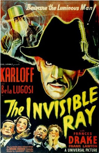 THE INVISIBLE RAY Released January 20, 1936 A scientist (Bela Lugosi) seeks an antidote for a radium-poisoned colleague (Boris Karloff) with the touch of death. #theinvisibleray #theinvisibleray1936 #theinvisibleraymovie #boriskarloff #boriskarloff #boriskarloffmovies #belalugosi #bélalugosi #belalugosi #bèlalugosi | Monster Kid Studios
