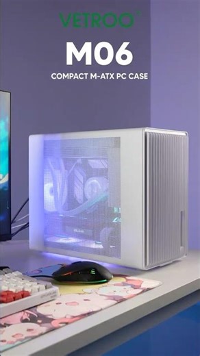 Vetroo M06 Micro-ATX PC Case - 🤍White🤍