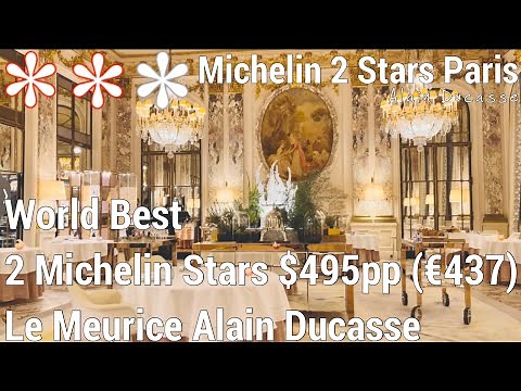 Le Meurice Alain Ducasse 2 Stars Michelin $495pp(€437) Fine Dining Gourmet dinner in Paris France