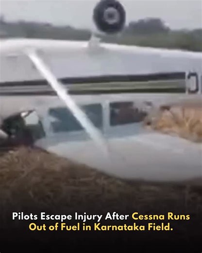 @newsicianss on Instagram: "A 1975 Cessna 172 operated by Redbird Flight Training Academy made a forced landing in a field near Mangaluru village in Vijayapura after running out of fuel during a training flight from Kalaburagi to Belagavi. Instructor Kunal Malhotra and trainee Goutham Sankar sustained minor injuries and were assisted by a local eyewitness. The Directorate General of Civil Aviation confirmed fuel starvation as the cause, with the Aircraft Accident Investigation Bureau set to prob