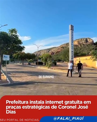FALAÍ PIAUÍ📢 on Instagram: "*Prefeitura instala internet gratuita em praças estratégicas de Coronel José Dias* A Prefeitura de Coronel José Dias iniciou a implantação de internet Wi-Fi gratuita em praças do município, com o objetivo de ampliar a conectividade e oferecer mais comodidade para moradores e turistas. A ação contempla, neste primeiro momento, a Praça São Salvador, no povoado Sítio do Mocó, e a praça central da sede, onde fica a quadra de esportes de areia. O anúncio foi feito pelo pr