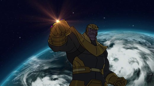 Thanos uses the Time Infinity Stone against the Avengers