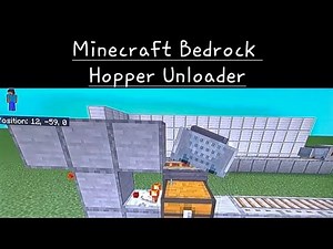 Minecraft Bedrock Minecart Hopper Unloader